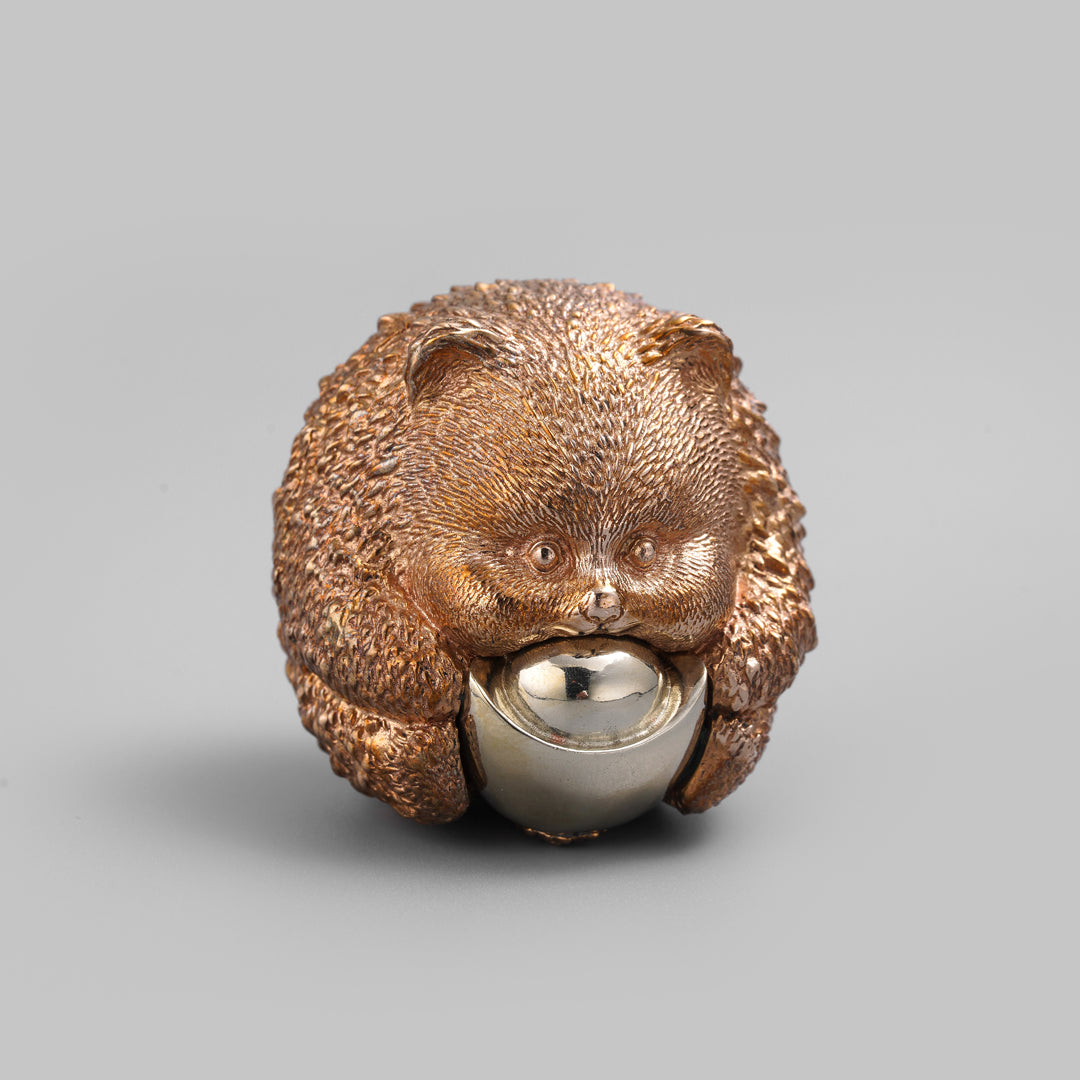 Bronze Fortune Panda Figurine