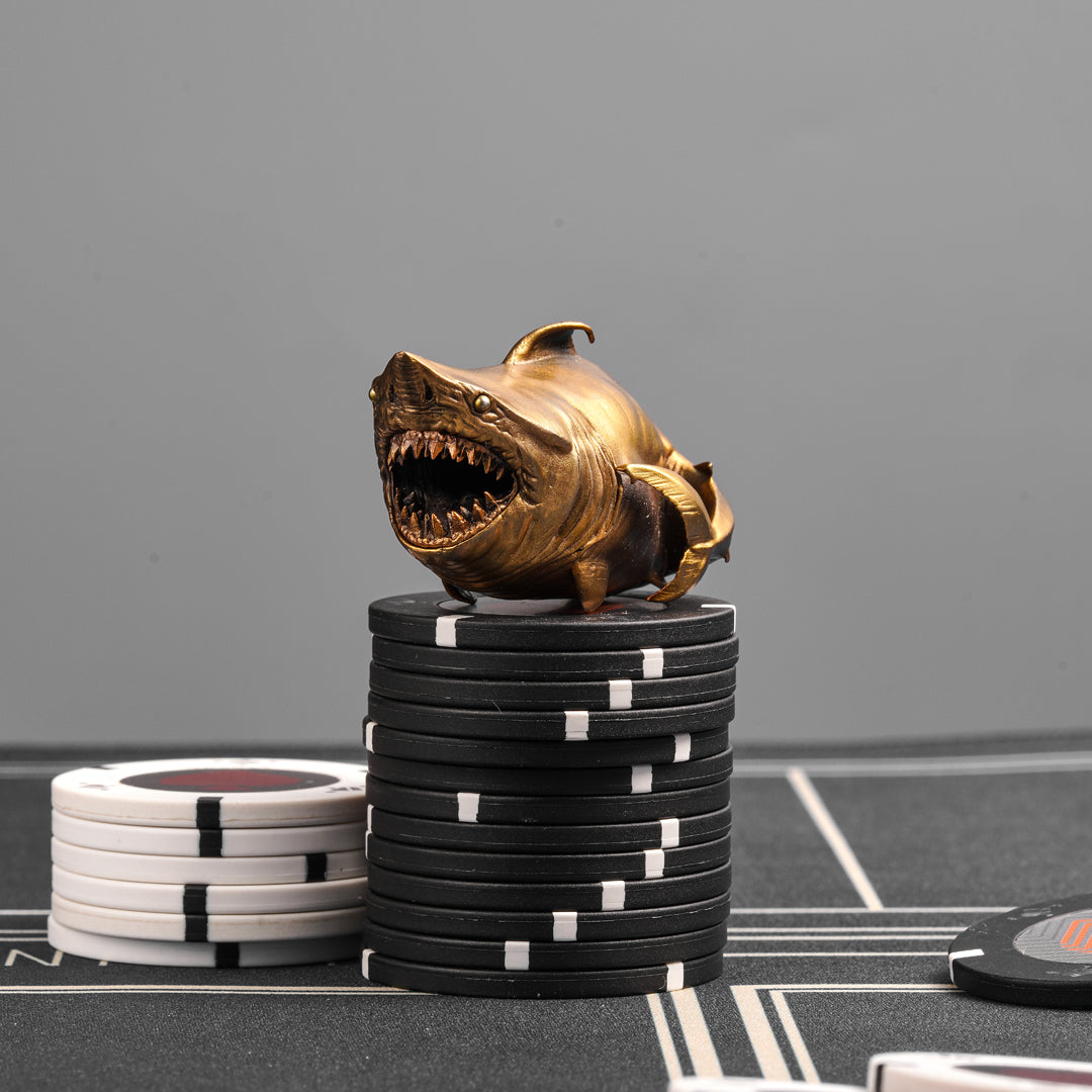 Vintage Poker Card Guard Poker Card Protector Fierce Shark - I Am Fish Lover
