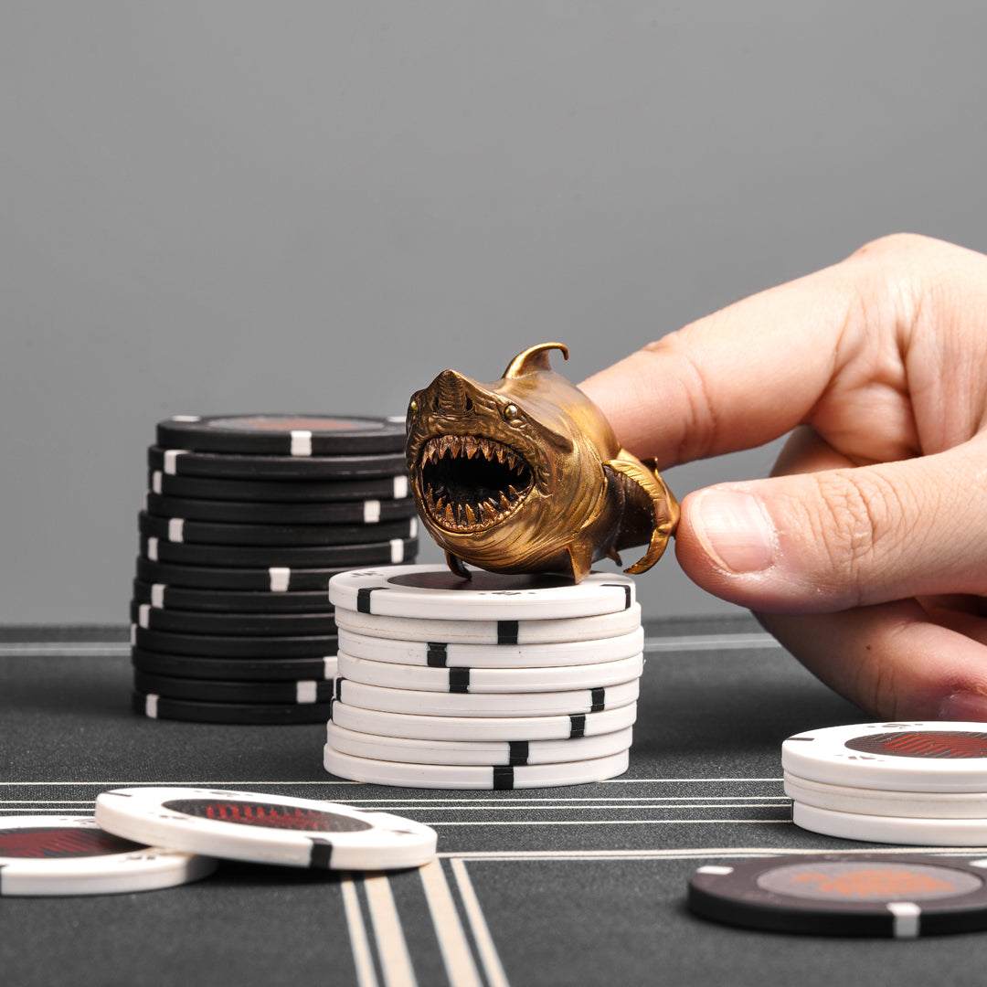 Vintage Poker Card Guard Poker Card Protector Fierce Shark - I Am Fish Lover