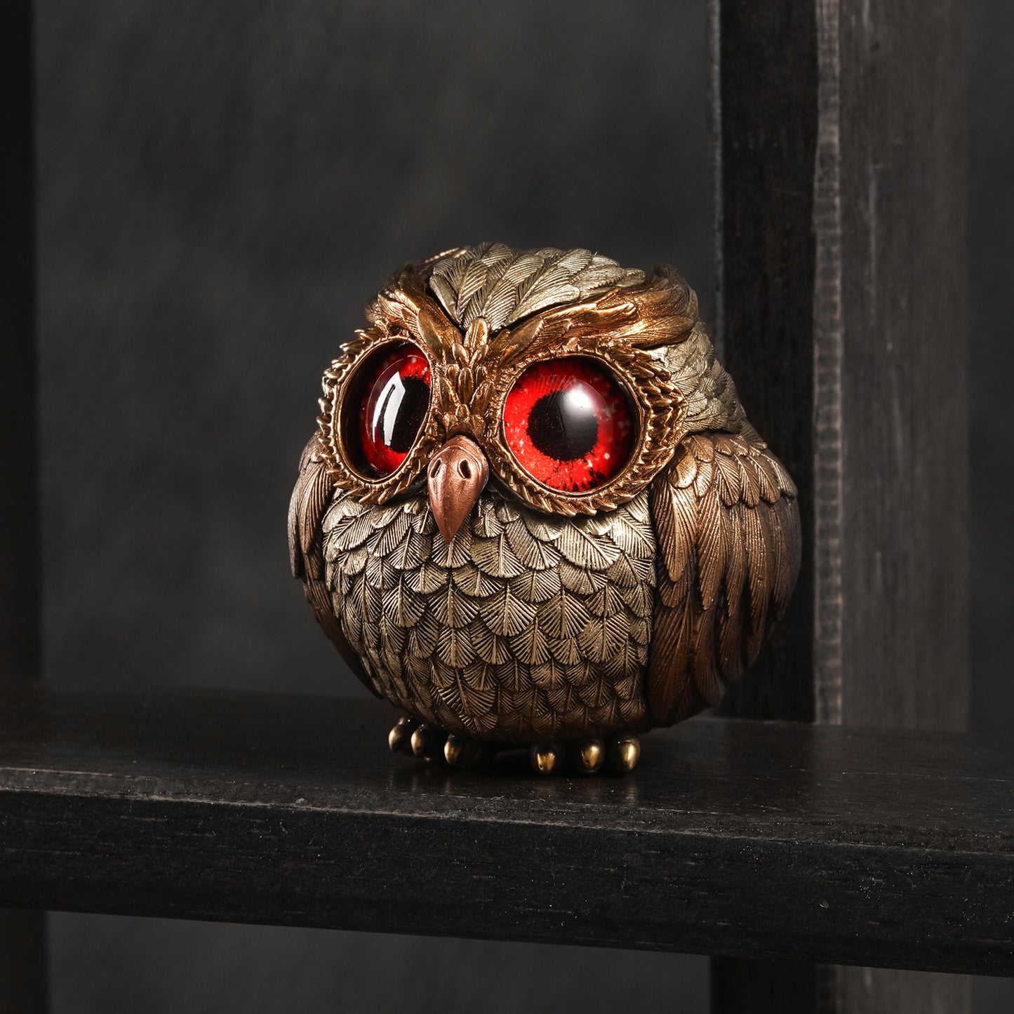 Bronze Lucky Owl Guardian Figurine