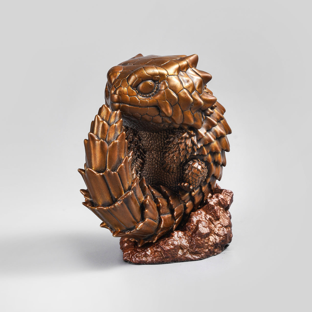 Armadillo Lizard Bronze Figurine