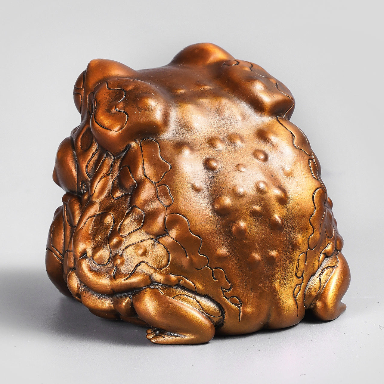 Asiatic Giant Toad Bronze Figurine
