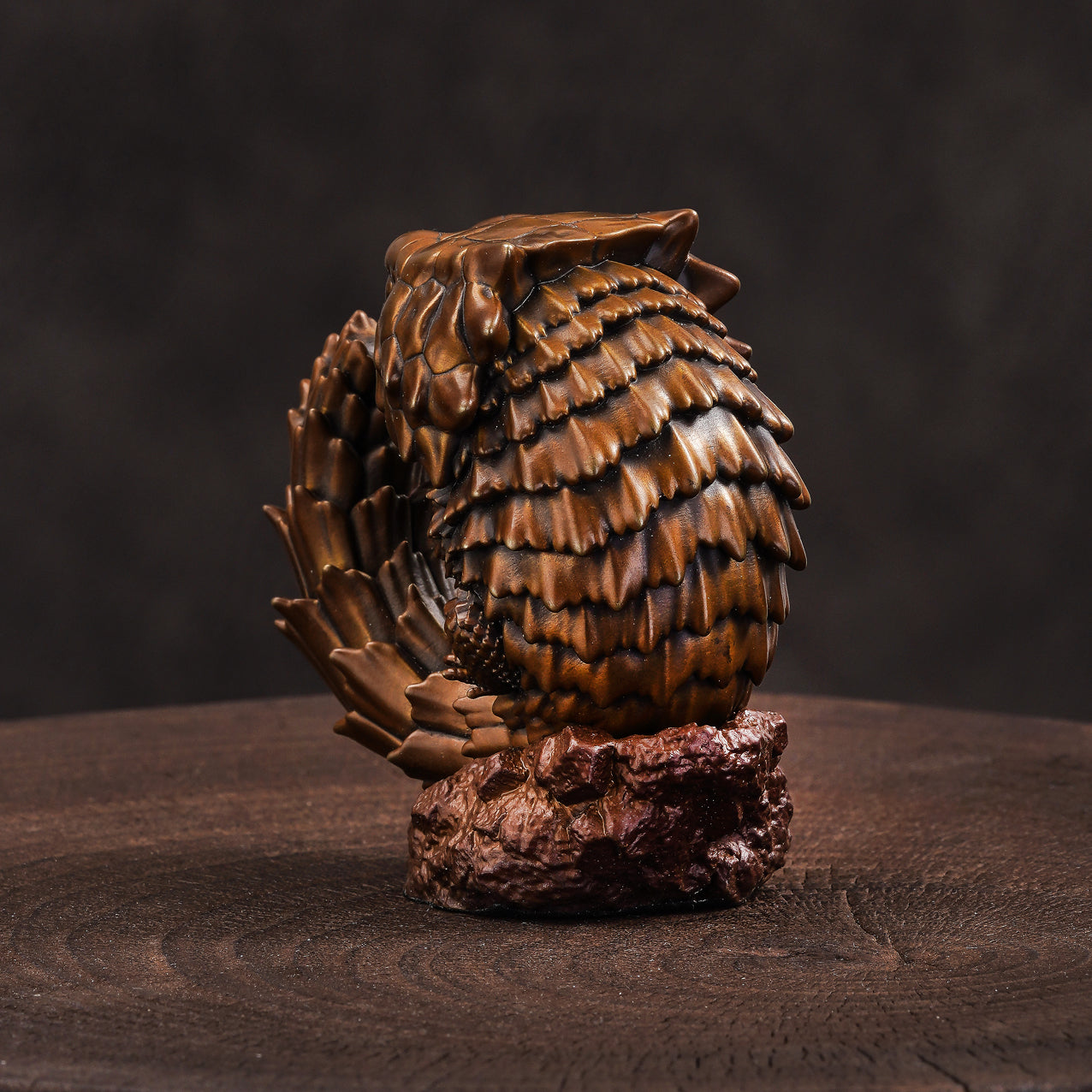 Armadillo Girdled Lizard Bronze Figurine