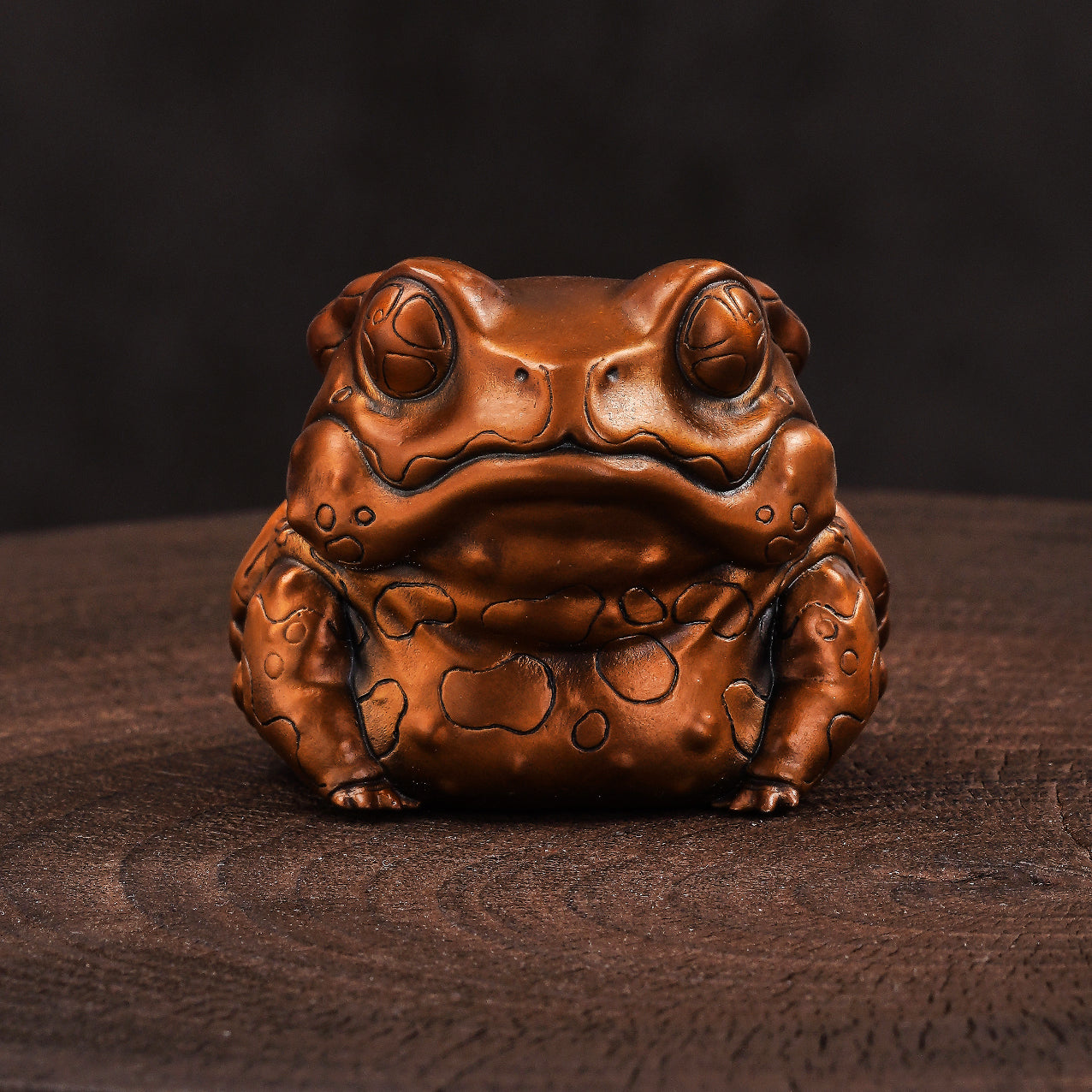 Asiatic Giant Toad Bronze Figurine