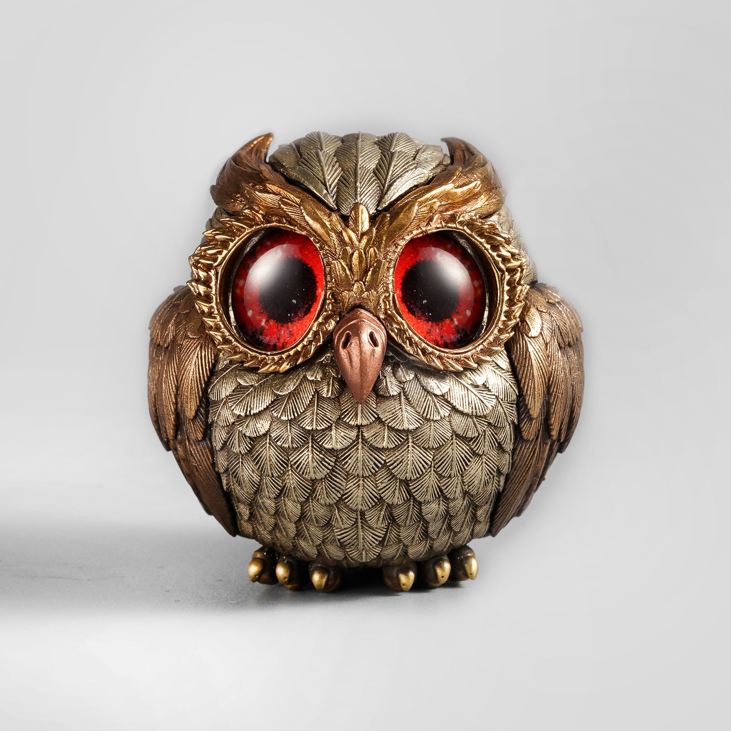 Bronze Owl Guardian Figurine