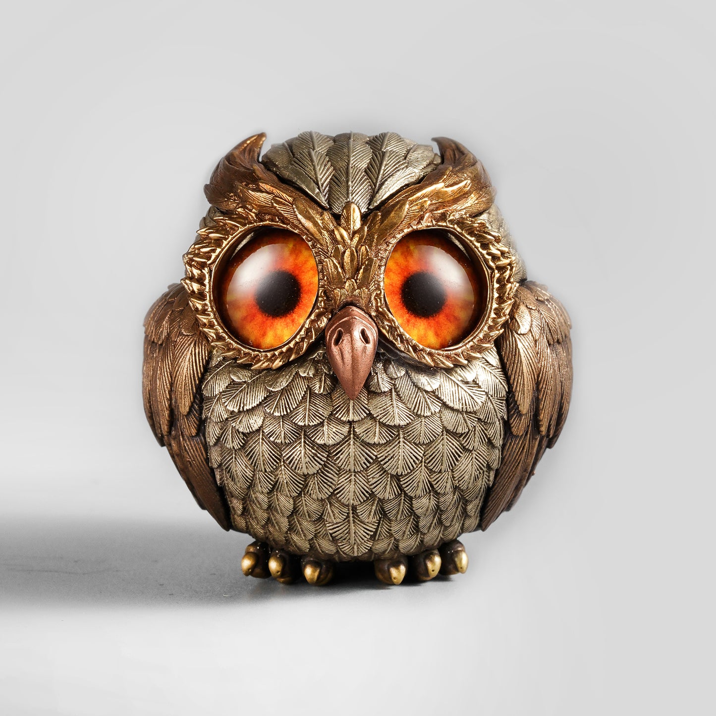 Bronze Owl Guardian Figurine