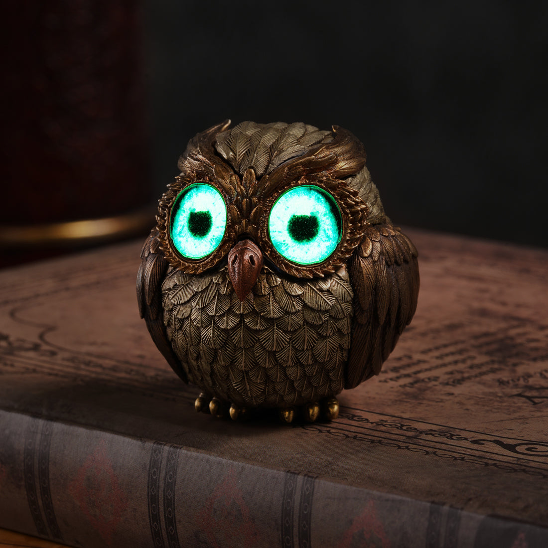 Bronze Owl Figurine