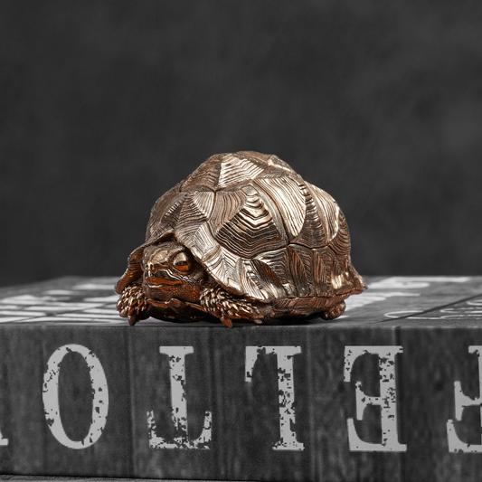 Leopard Tortoise Bronze Statue