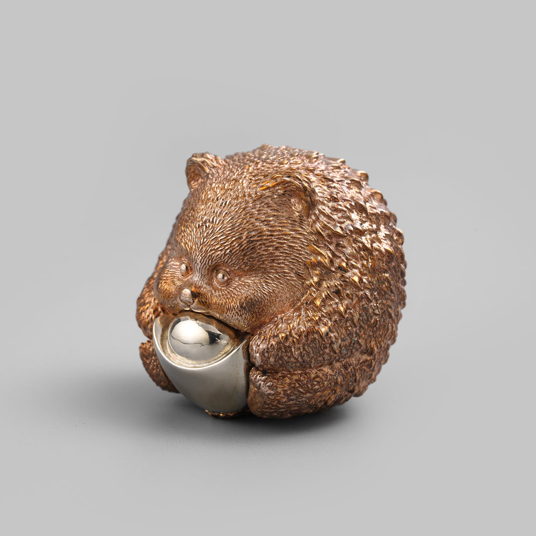 Bronze Fortune Panda Figurine