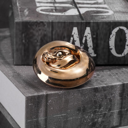 Fine Polished Coiled Ball Python Figurine