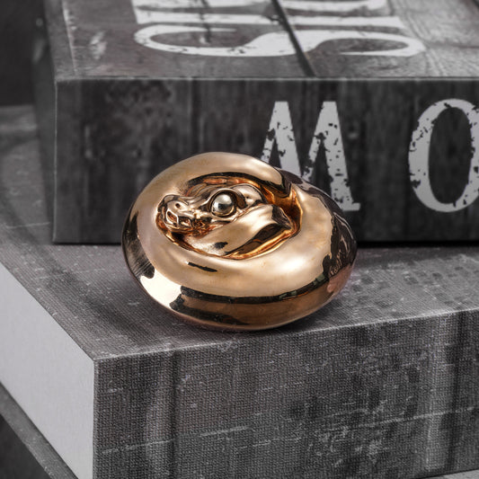 Fine Polished Coiled Ball Python Figurine