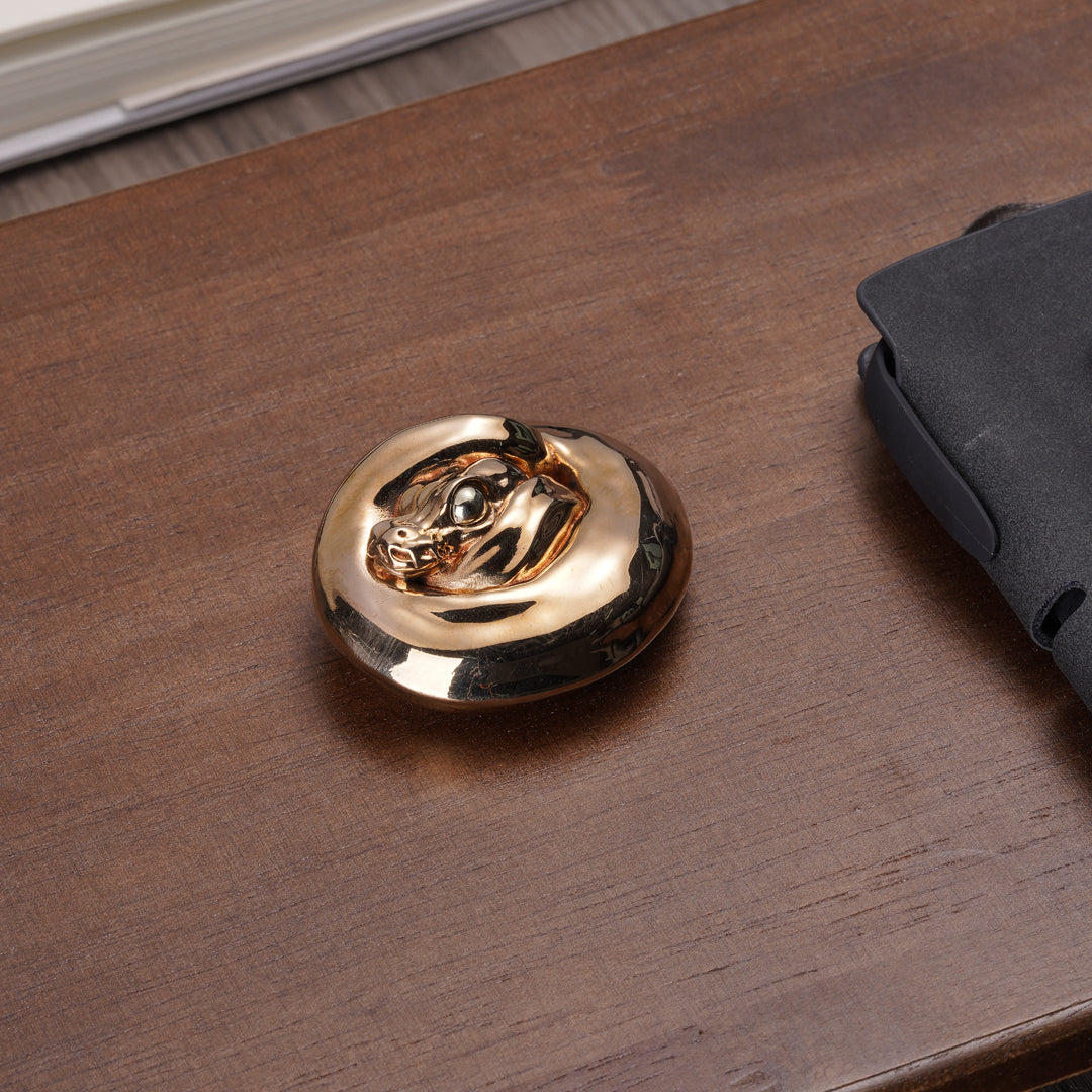 Fine Polished Coiled Ball Python Figurine