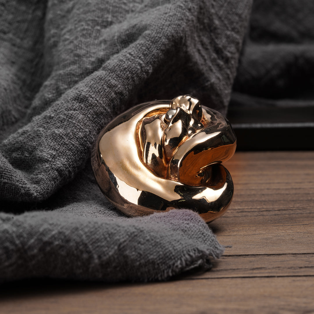 Fine Polished Coiled Ball Python Figurine