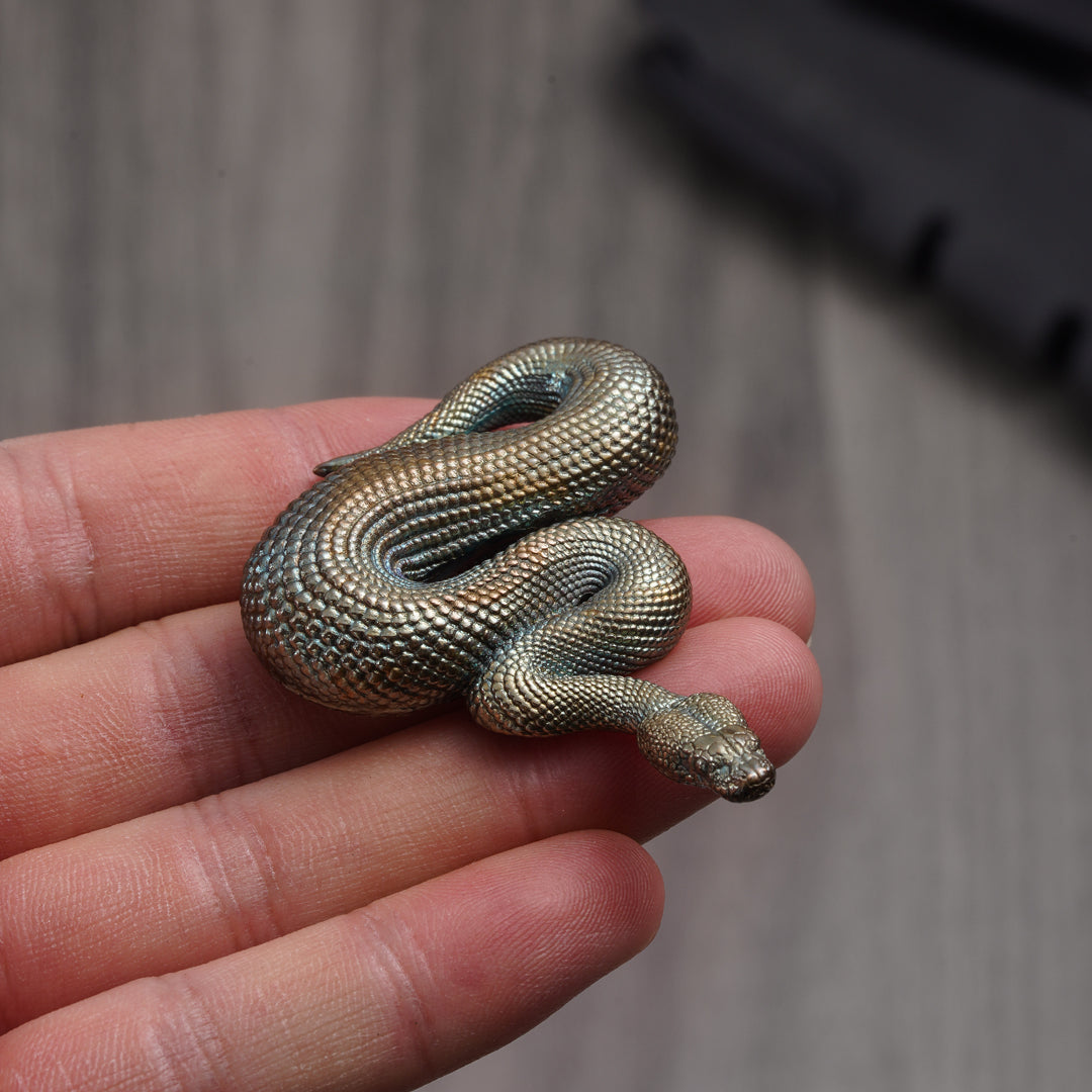 Exquisite Python Bronze Figurine – Luckon Craft