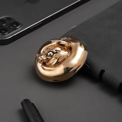 Fine Polished Coiled Ball Python Figurine