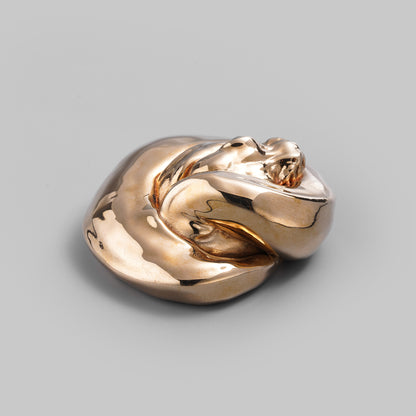 Fine Polished Coiled Ball Python Figurine