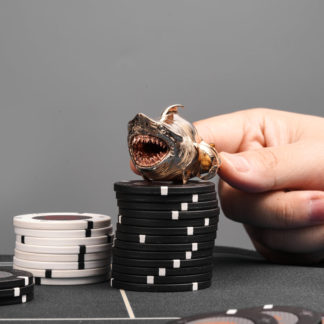 Poker Card Guard Poker Card Protector Fierce Shark - I Am Fish Lover
