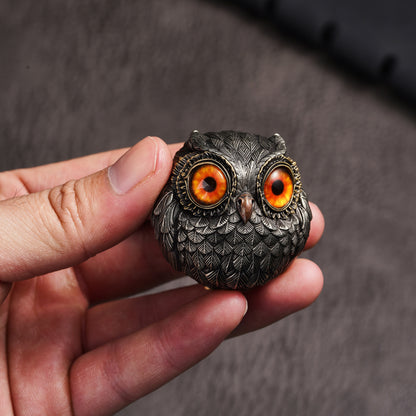 Bronze Wise Watcher Lucky Owl Figurine