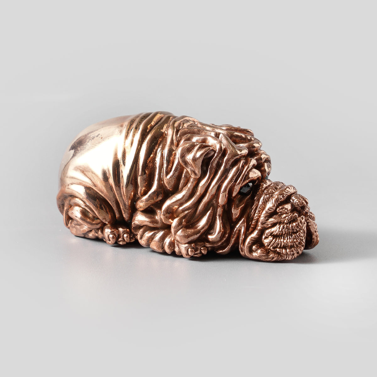 Shar Pei Dog Bronze Figurine