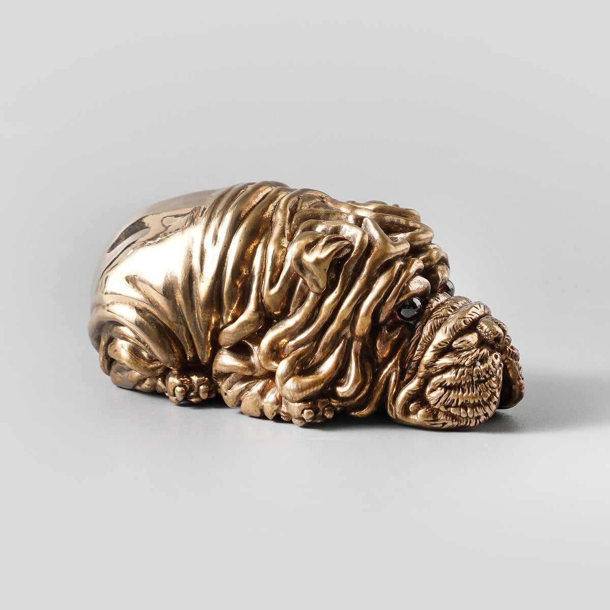 Shar Pei Dog Bronze Figurine
