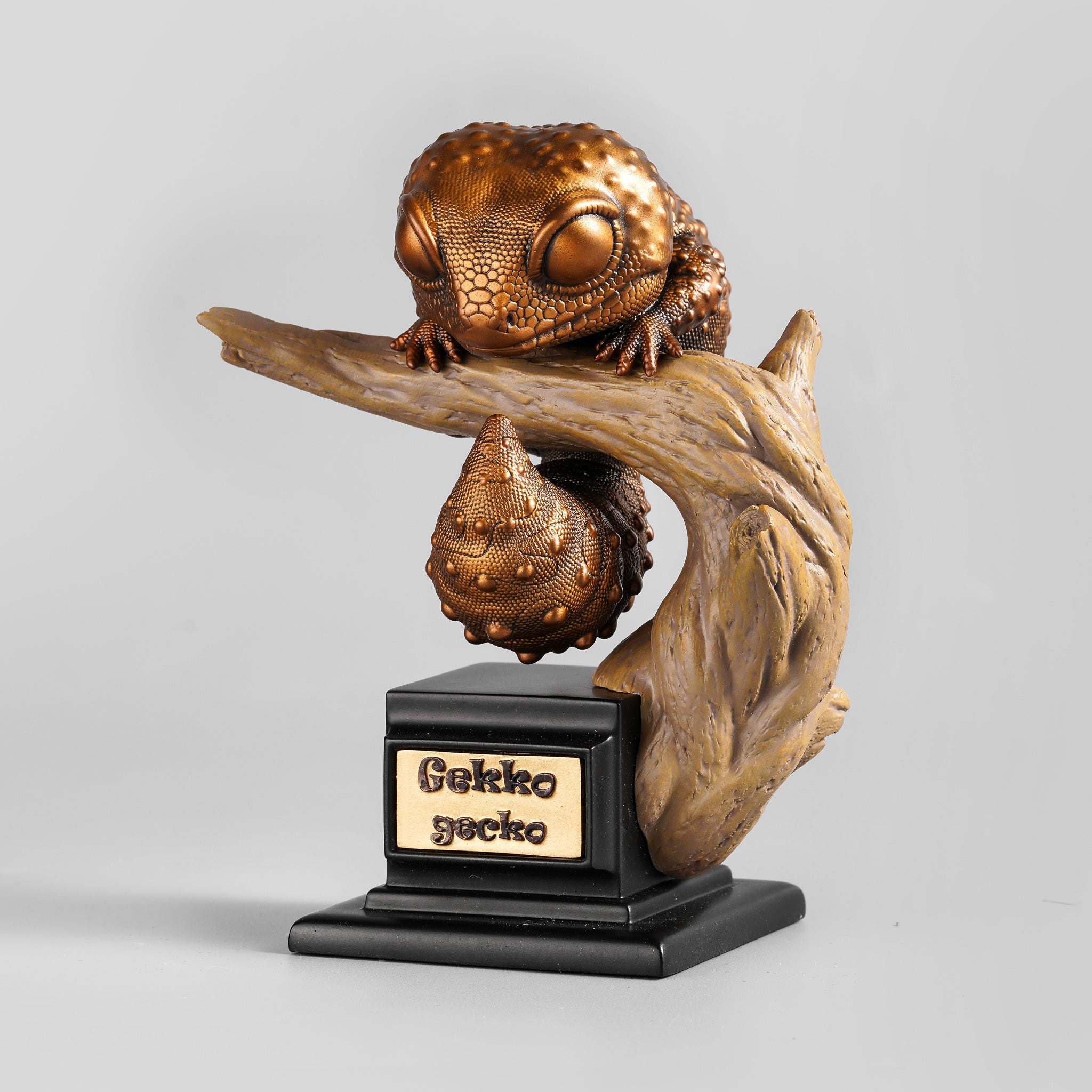 Bronze Fat-Tailed Gecko Figurine