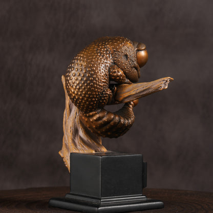 Bronze Knob-Tailed Gecko Statue