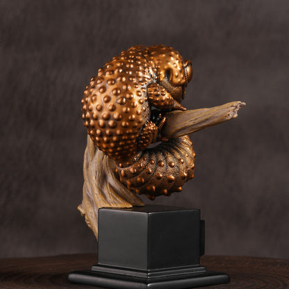 Bronze Fat-Tailed Gecko Statue