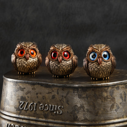 Bronze Owl Set Figurine