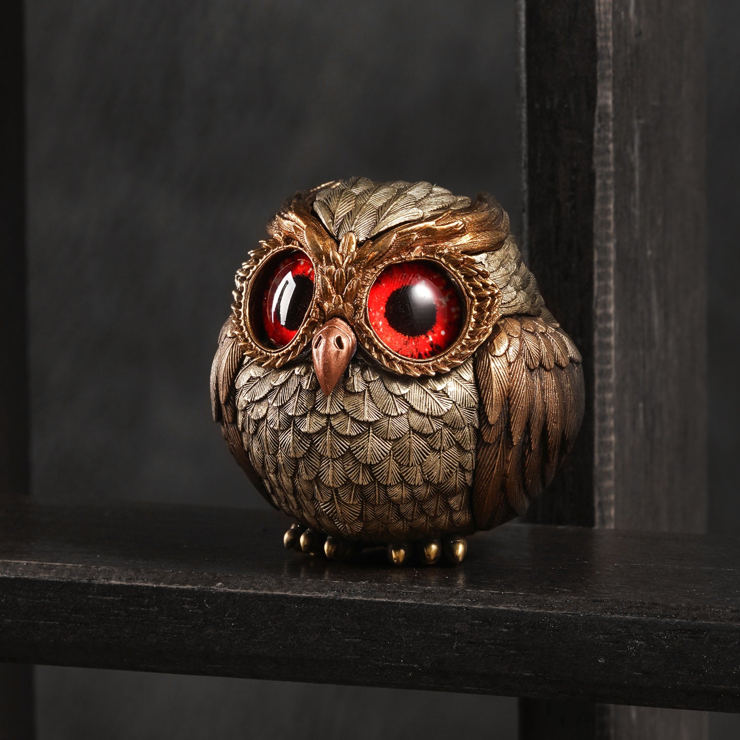 Bronze Lucky Owl Guardian Figurine