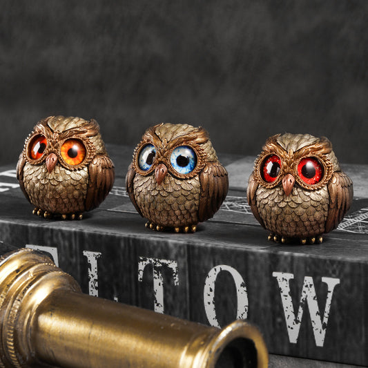 Bronze Owl Guardian Figurine