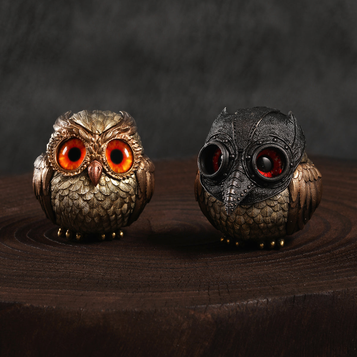 Bronze Owl Guardian Figurine