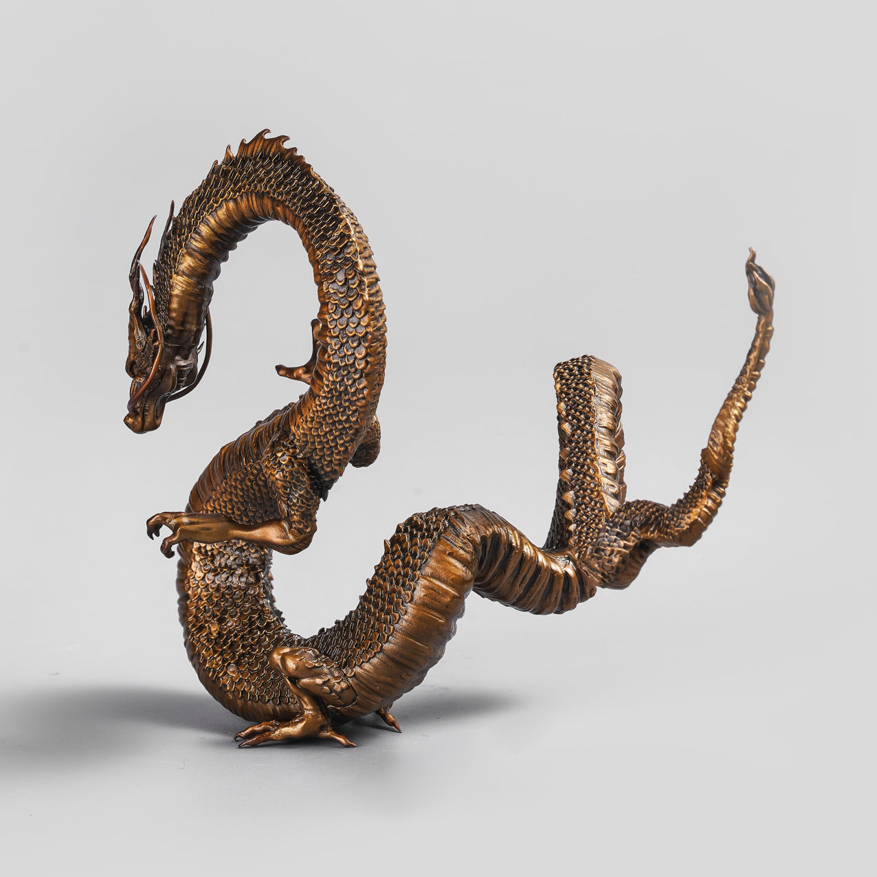 Soaring Dragon Bronze Statue