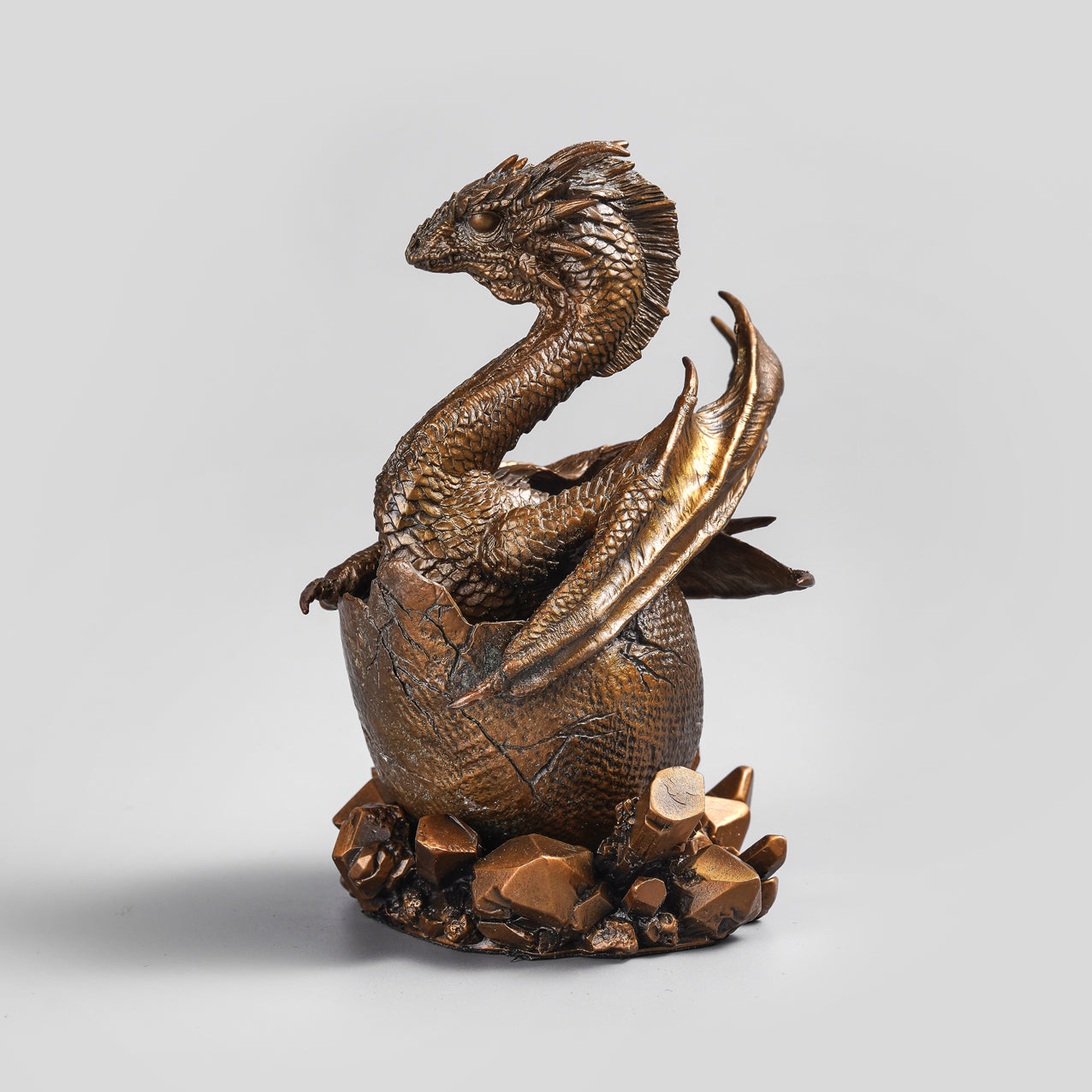 Hatchling Dragon Bronze Statue