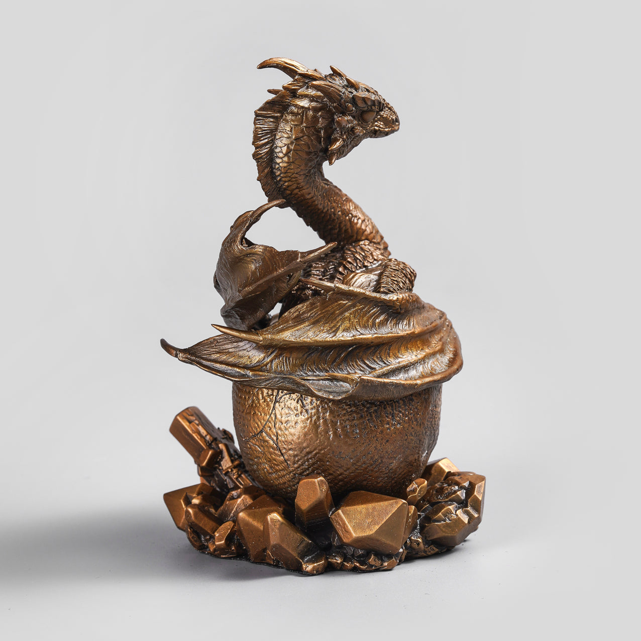 Hatchling Dragon Bronze Statue