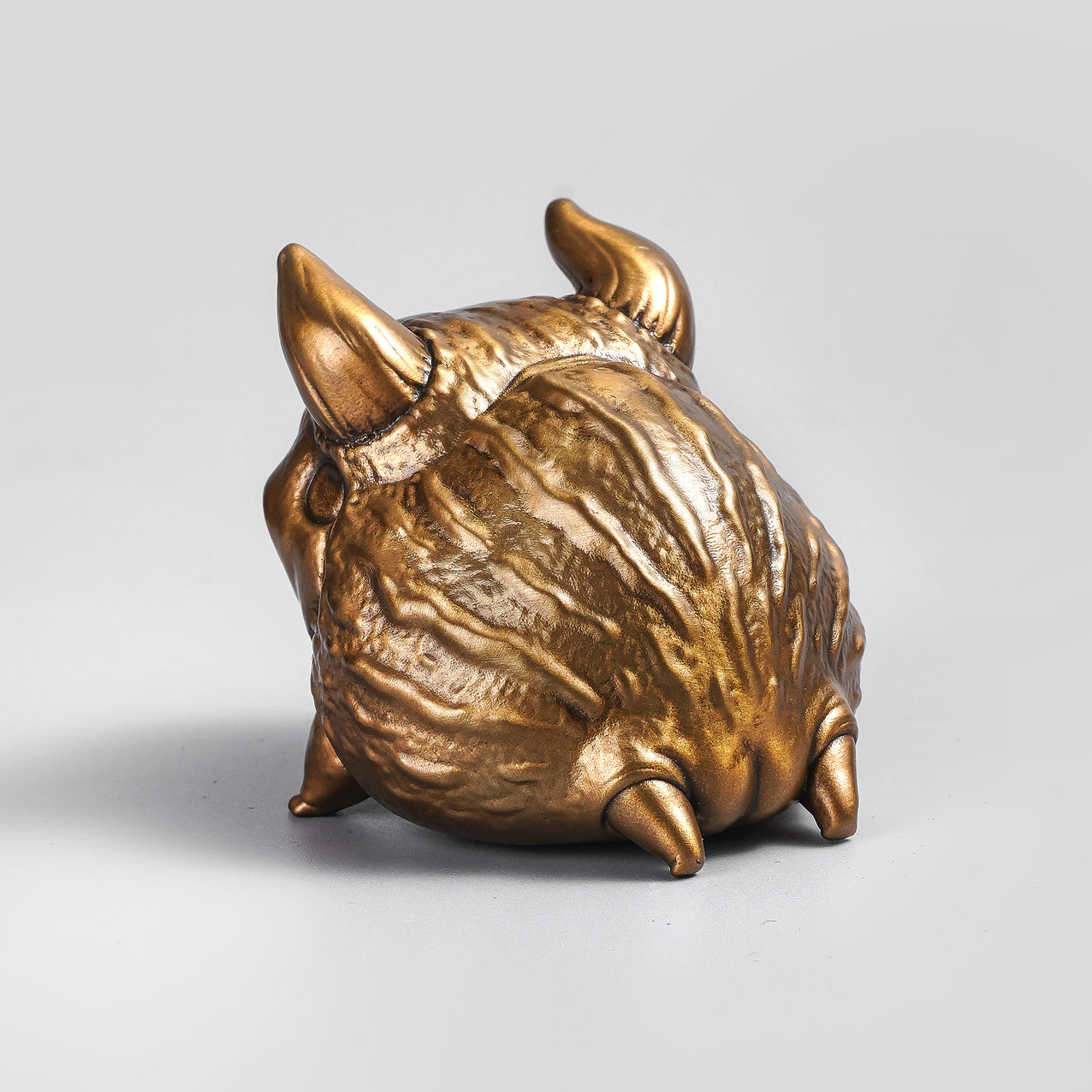 Demon Horned Frog Bronze Figurine