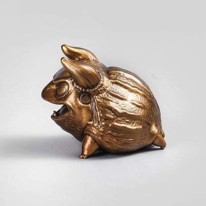 Demon Frog Bronze Figurine