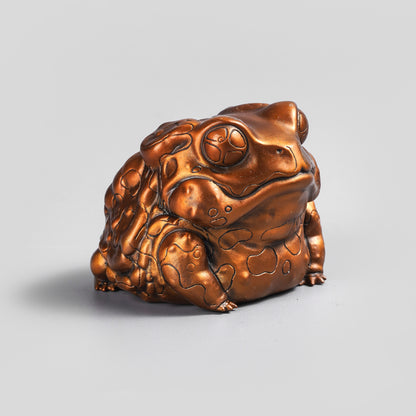 Asiatic Giant Toad Bronze Figurine