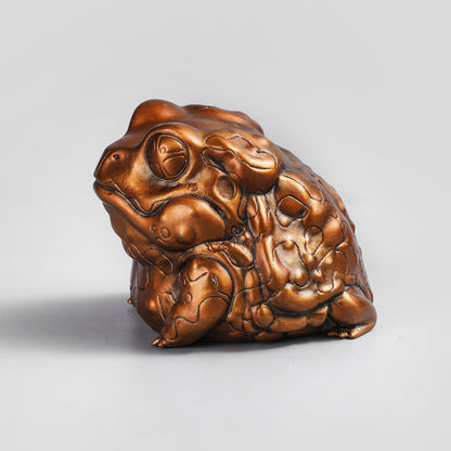 Asiatic Giant Toad Bronze Figurine