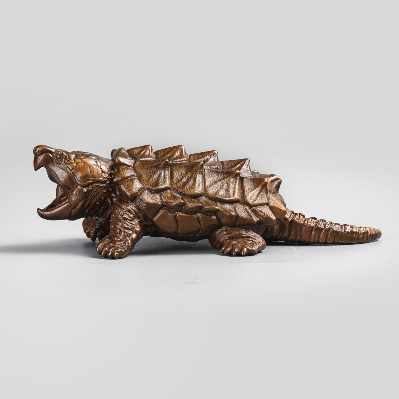 Alligator Turtle Bronze Statue