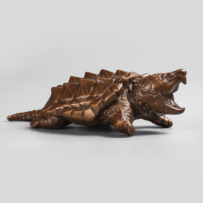 Alligator Turtle Bronze Statue