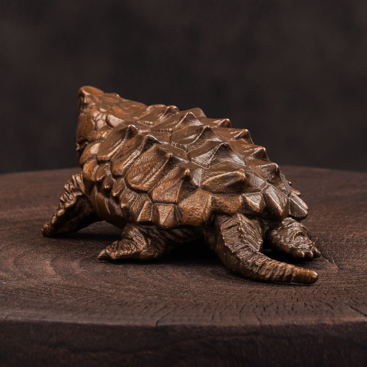 Alligator Turtle Bronze Statue