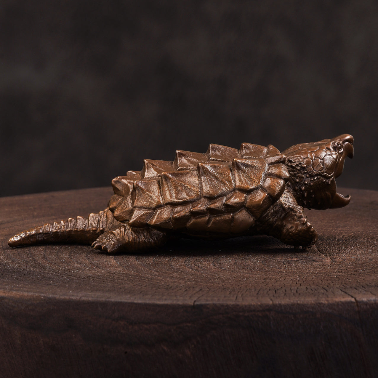 Alligator Turtle Bronze Statue