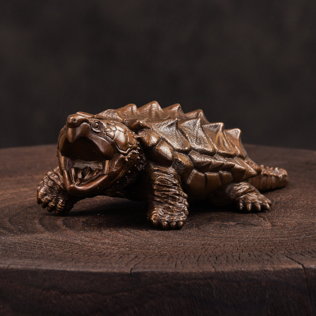 Alligator Turtle Bronze Statue