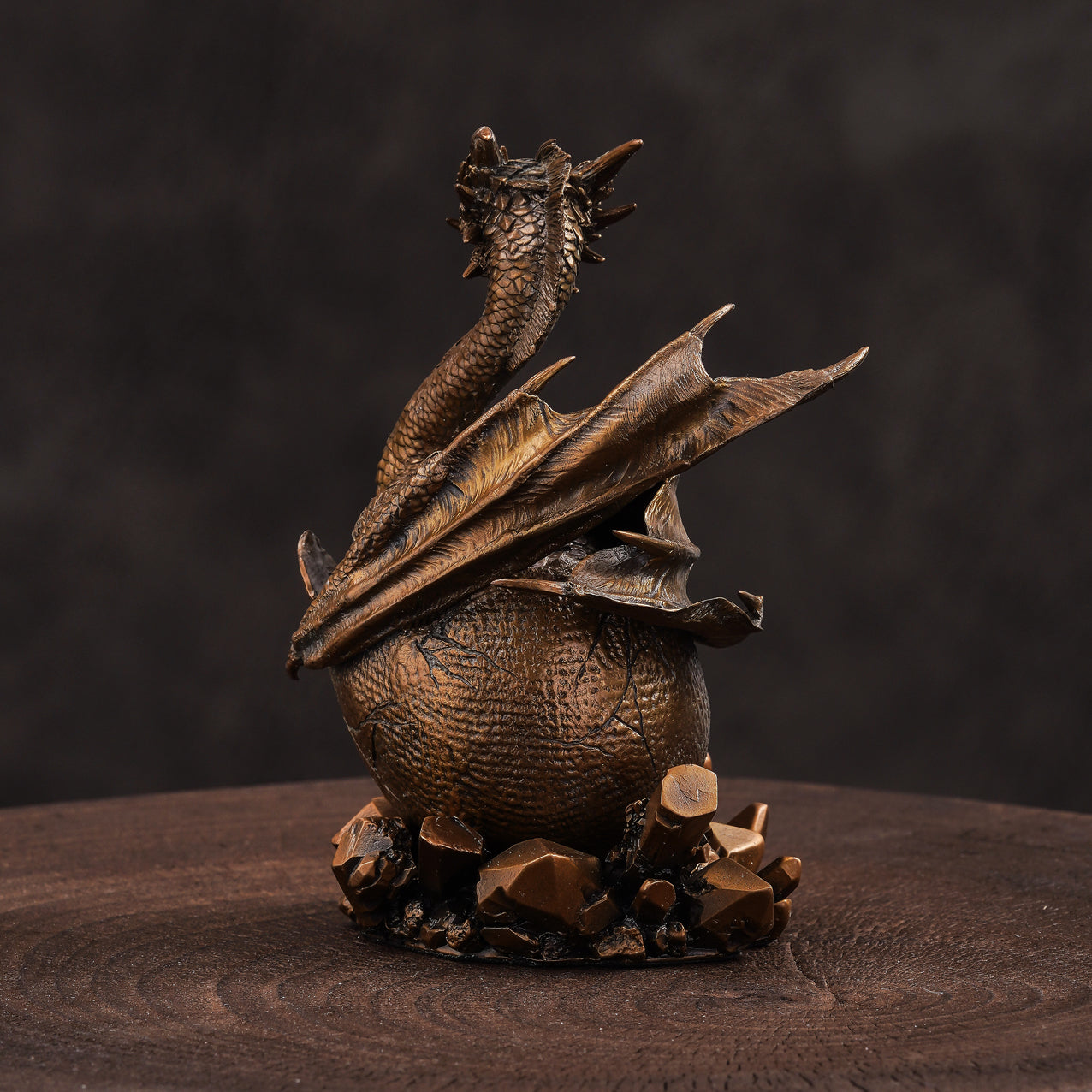Hatchling Dragon Bronze Figurine