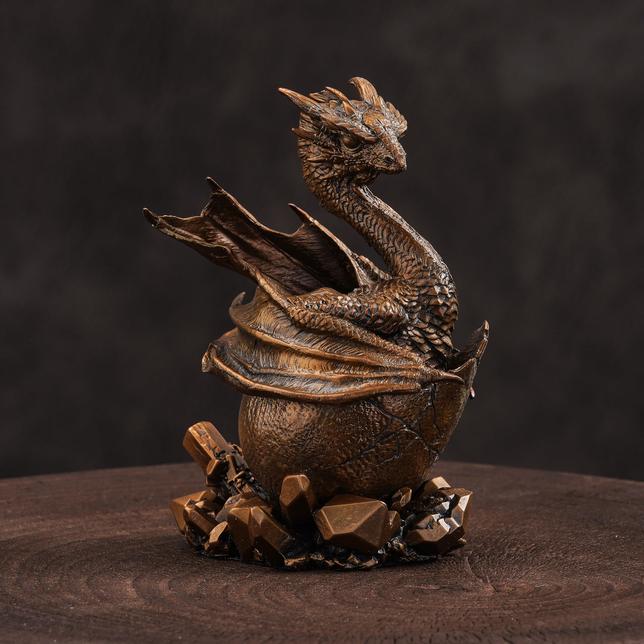 Hatchling Dragon Bronze Statue