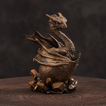 Hatchling Dragon Bronze Statue