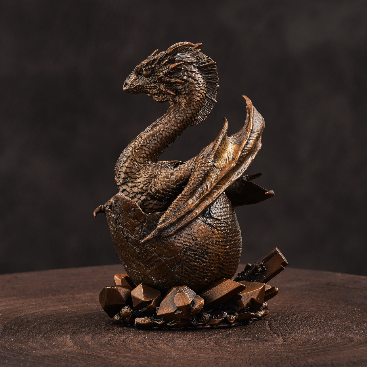 Hatchling Dragon Bronze Statue