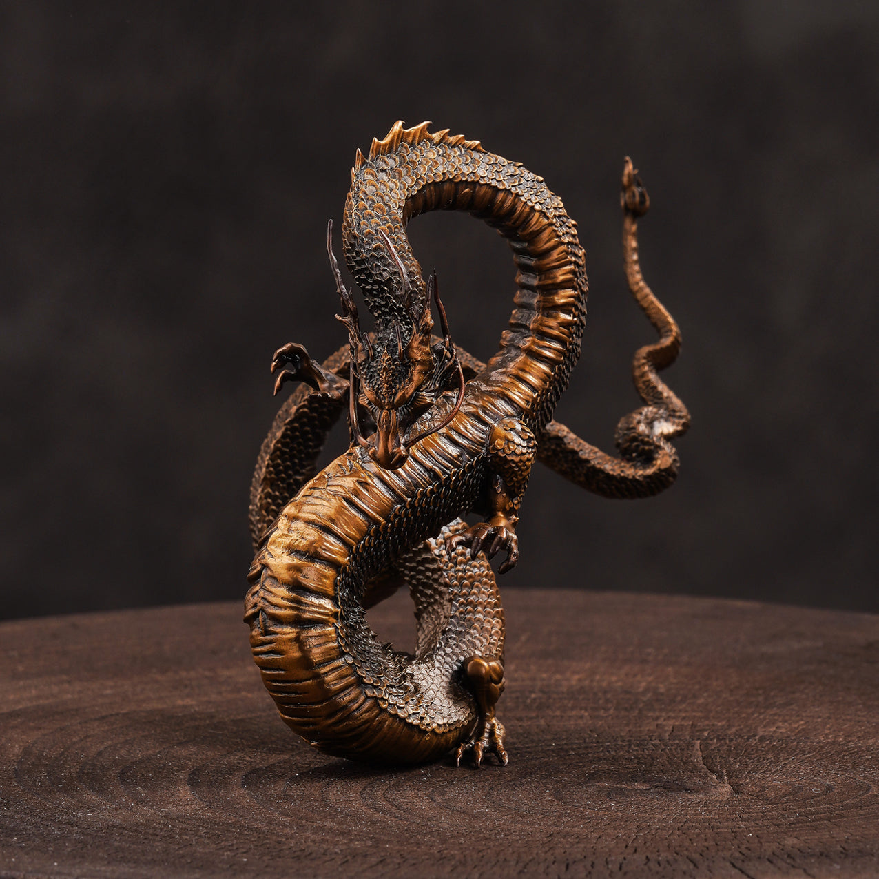 Soaring Dragon Bronze Statue