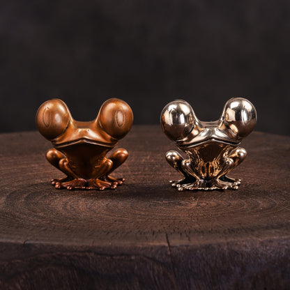 Red-eyed Tree Frog Bronze Figurine