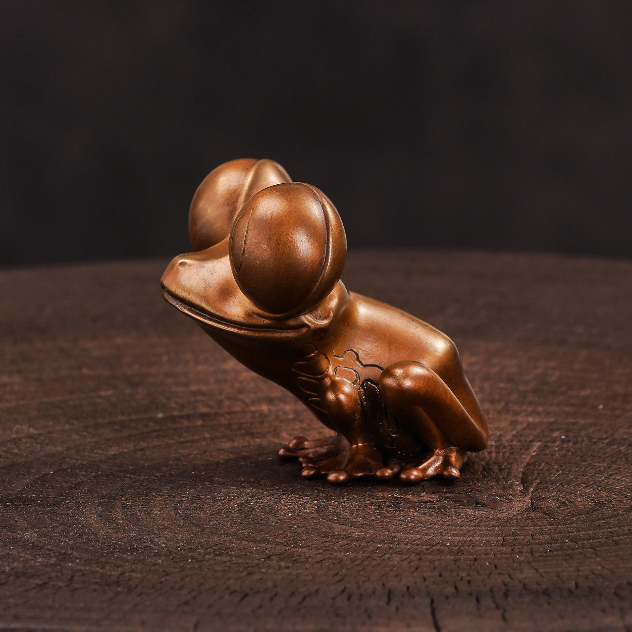 Red-eyed Tree Frog Bronze Figurine